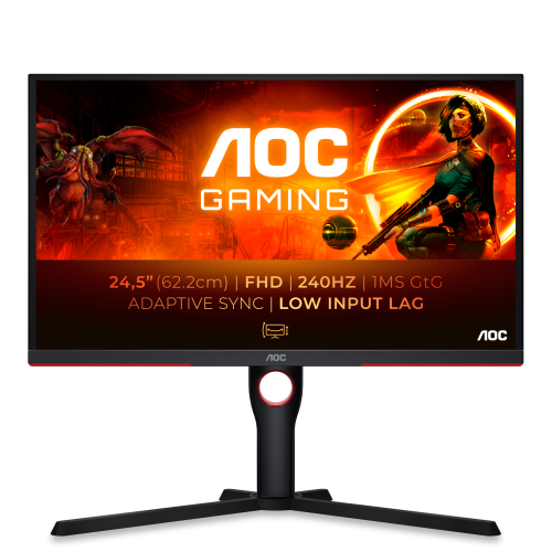 AOC 25G3ZM – شاشة ألعاب 24.5" FHD، 240Hz، VA، 0.5m...