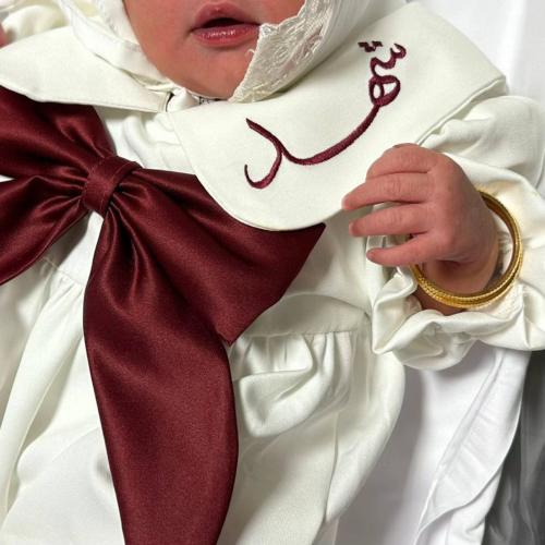 فستان مواليد بالاسم