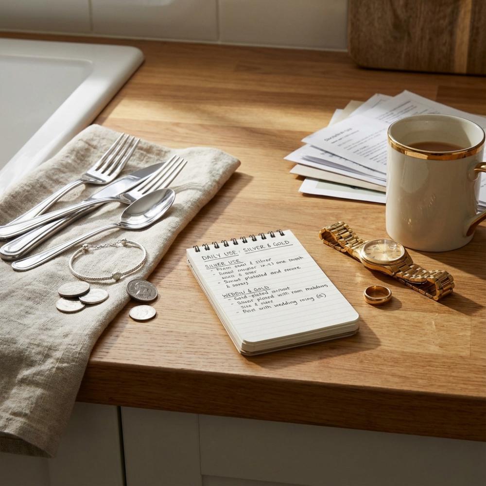 الفرق بين الفضة والذهب في الاستخدام اليومي