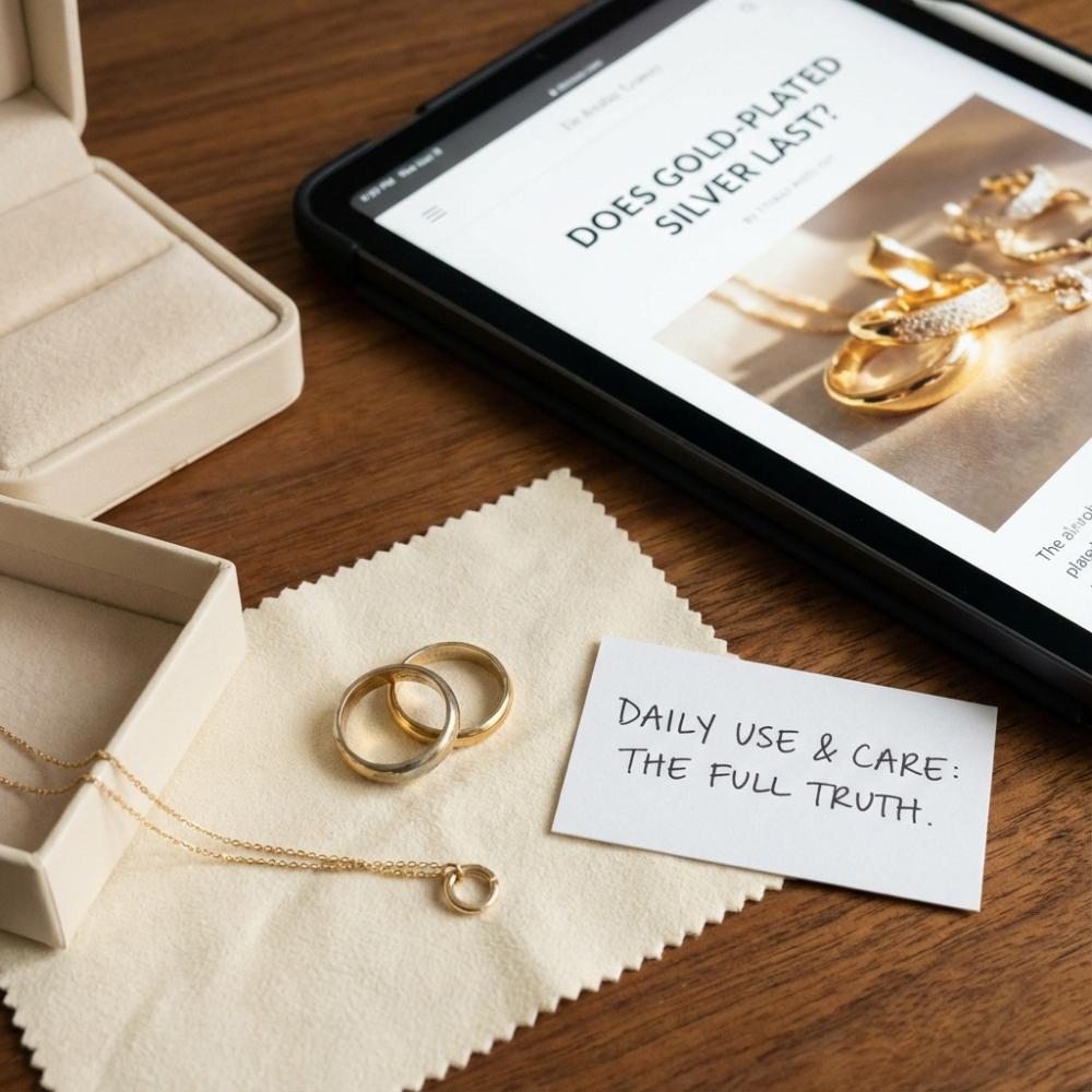 هل الفضة المطلية بالذهب تدوم مع الاستخدام اليومي؟
