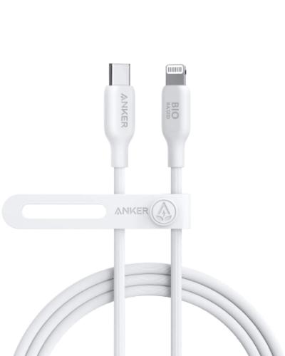 سلك شاحن انكر ابيض Anker Cable USB-C to Lightning...