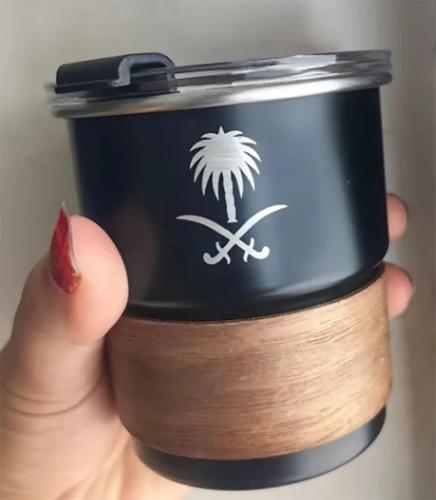 كوب بشعار سعودي مقاوم للصدأ