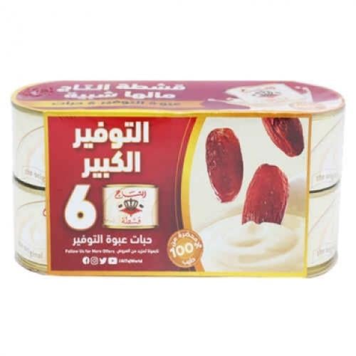 التاج قشطة ما لها شبية عبوة التوف ري 6 * 155 جرام
