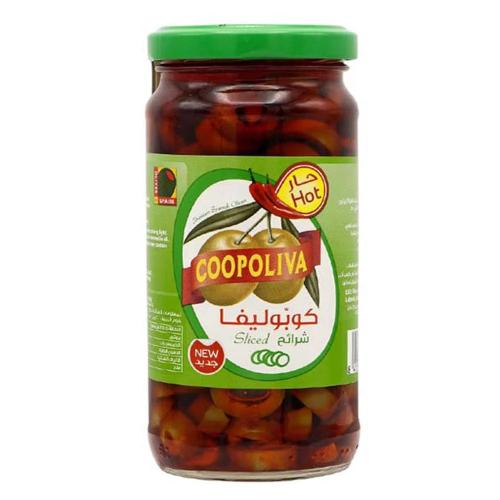 كوبوليفا شرائح زيتون أخضر حار 510 غرام