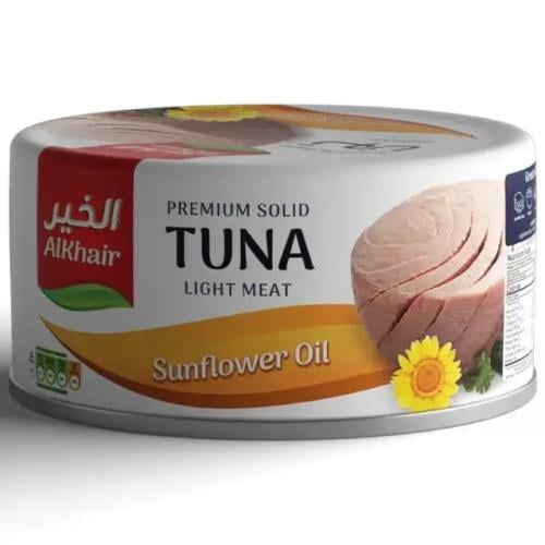 الخير تونا لحم خفيف قطعة واحدة زيت دوار الشمس 95 ج...