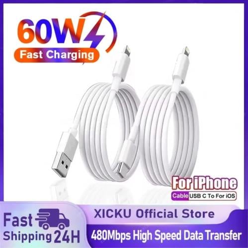 كابل PD 60 وات USB C إلى USB من النوع C شحن سريع ل...