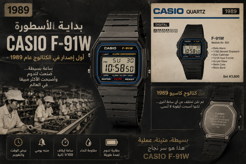 لماذا أصبحت Casio F91W الساعة الأكثر شهرة في العالم؟
