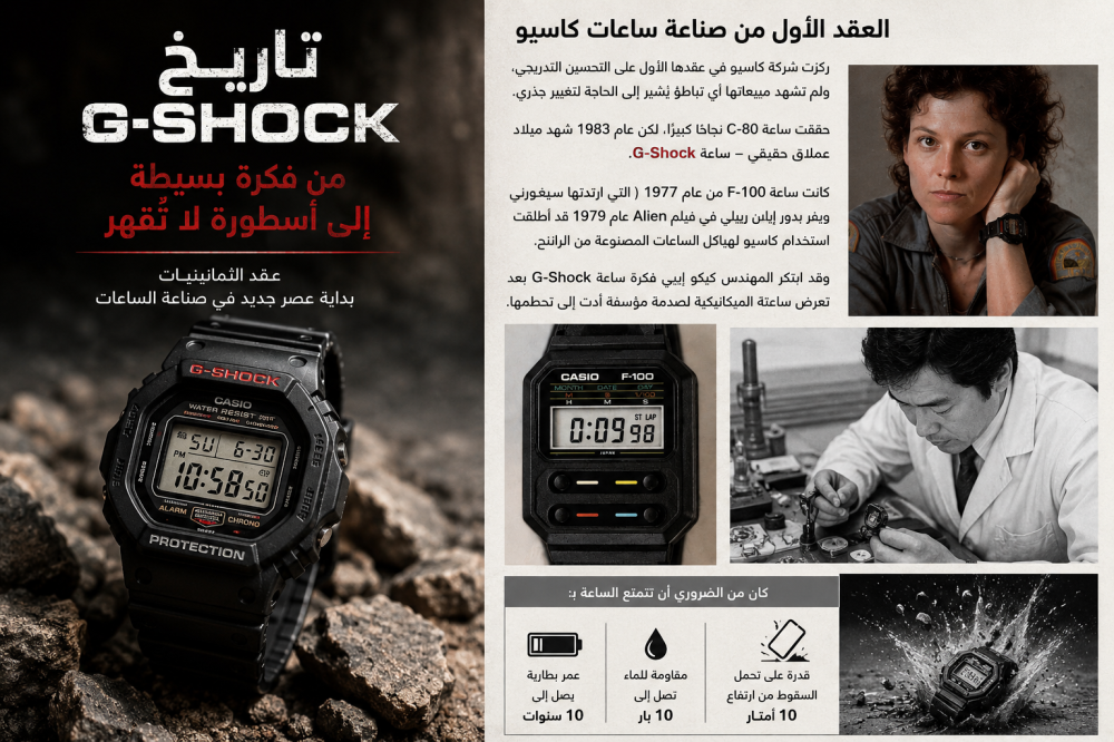 كيف أصبحت G-SHOCK أشهر ساعة مقاومة للصدمات؟