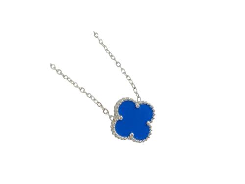 Van cleaf necklace blue ( silver)