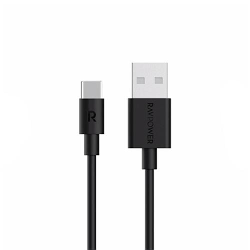 راف باور كيبل USB الى Type-C أسود 1 متر