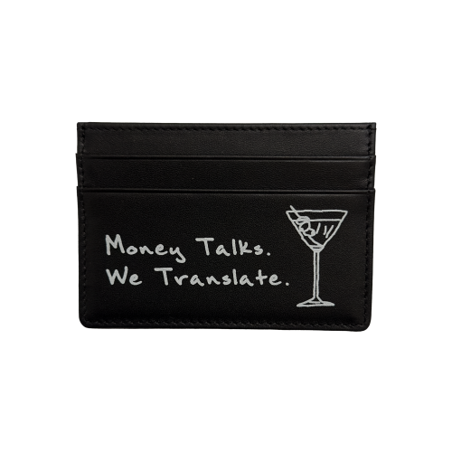 Money Talk We Translate card holder