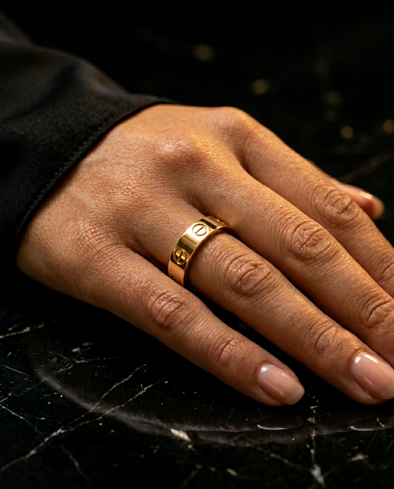 خاتم كارتييه Love Unlimited طبق الأصل | ذهب ١٨ قيراط — مجوهرات مخملية