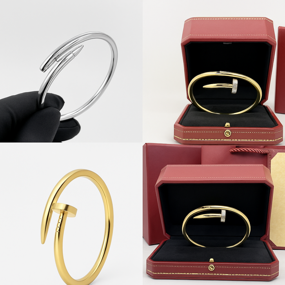 تشكيلة اساور مسمار كارتير الأصلية – نحيفة وعريضة، ذهب وأل