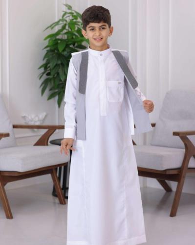 سديري اطفال للثوب لون رصاصي