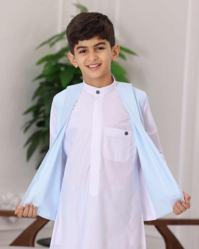 سديري اطفال للثوب لون سماوي