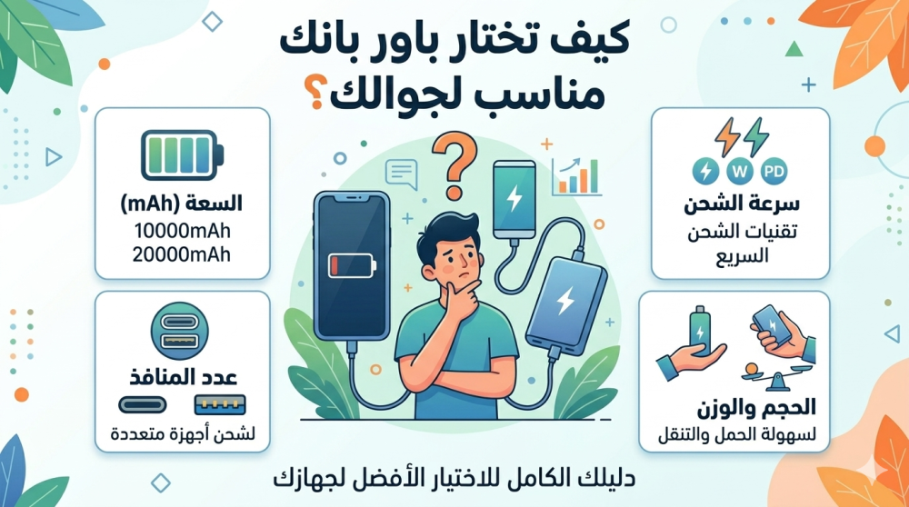 كيف تختار باور بانك مناسب لجوالك؟