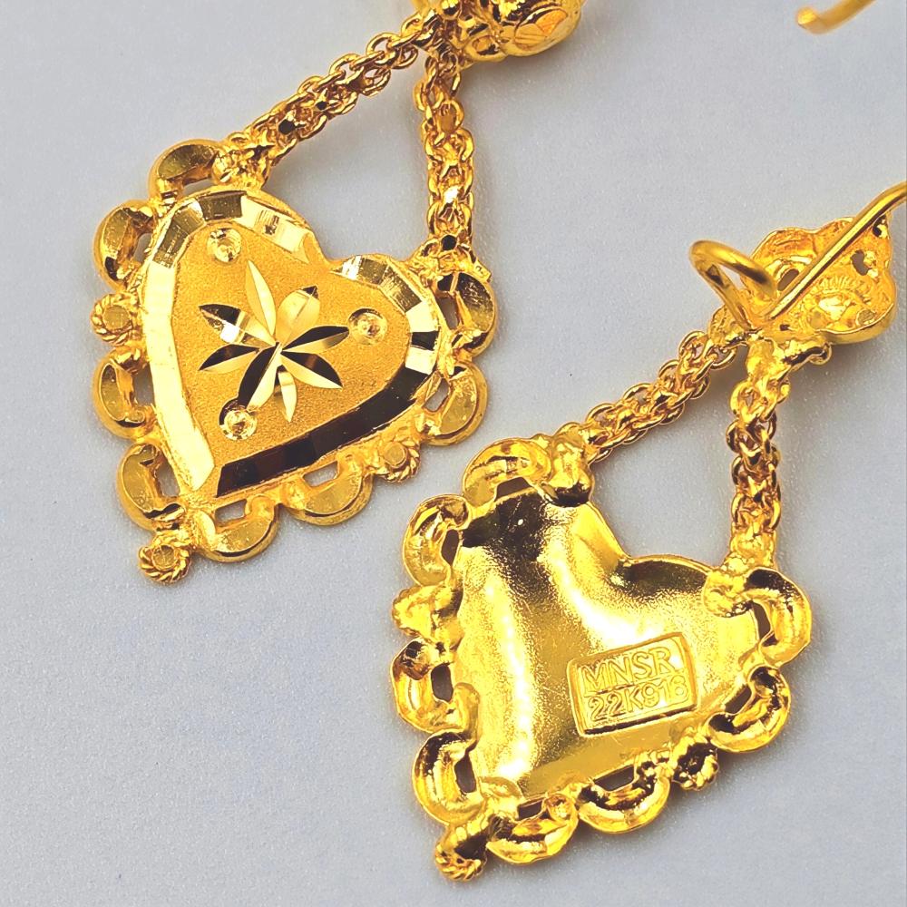 22k Gold Earrings - حلق ذهب عيار 22