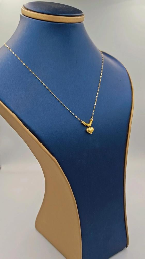 18k Necklace Heart Shape - عقد ذهب عيار 18