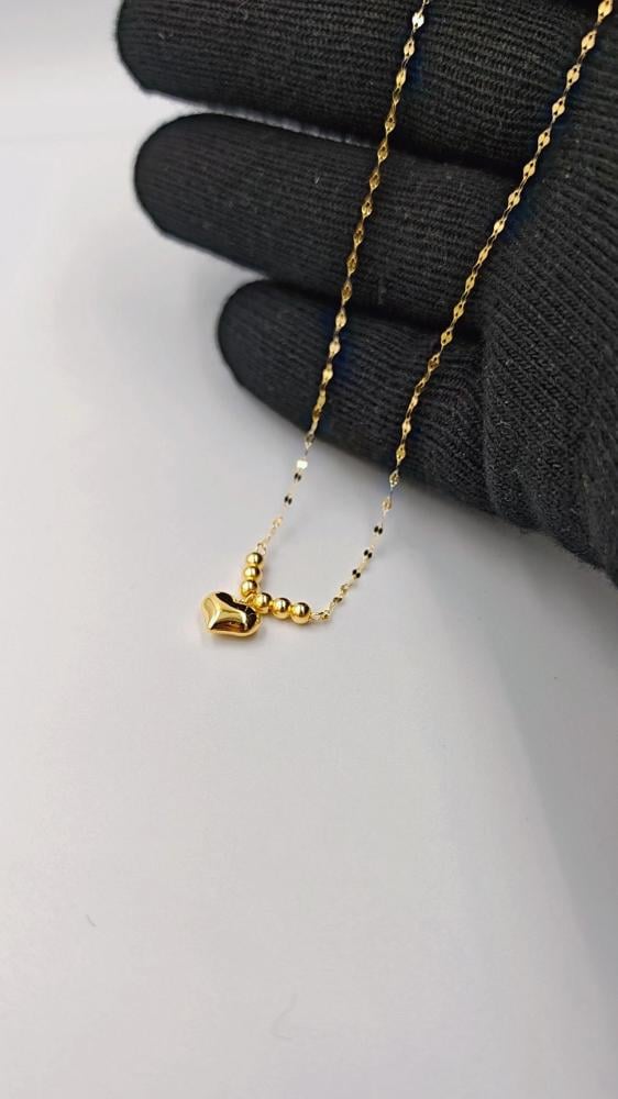 18k Necklace Heart Shape - عقد ذهب عيار 18
