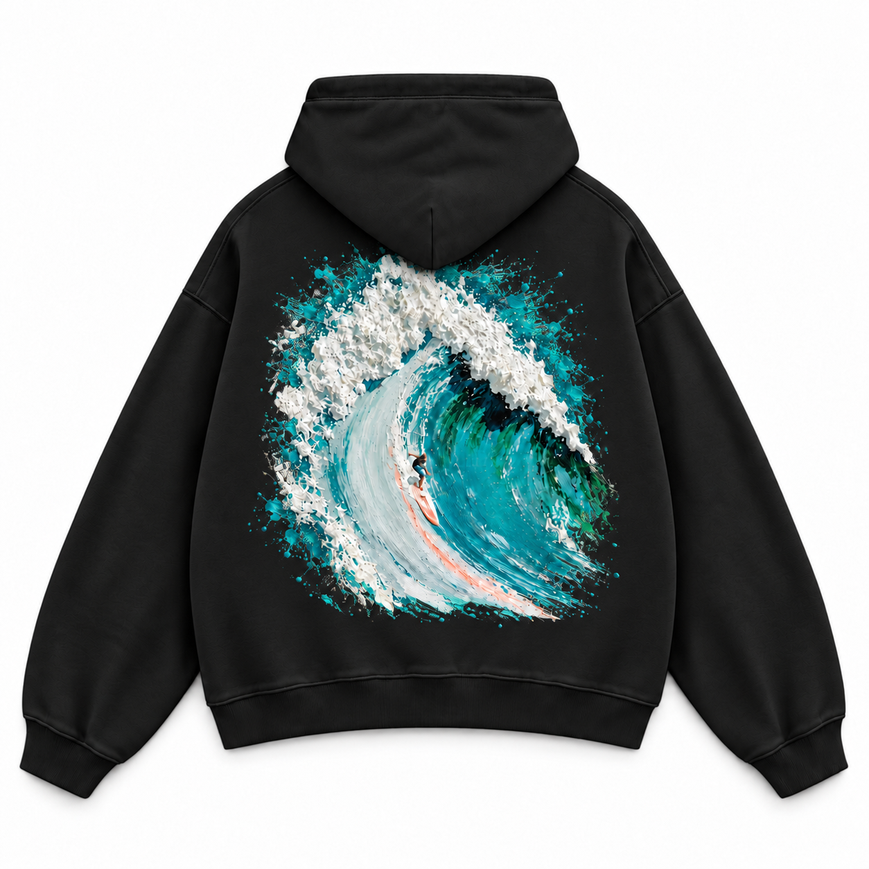 هودي WAVE RIDER الأسود من الخلف