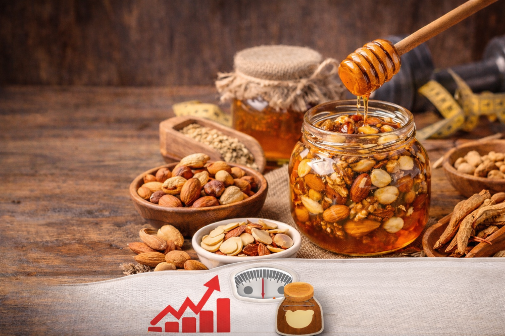 كل ما تريد معرفته عن عسل المكسرات للتسمين وفوائده