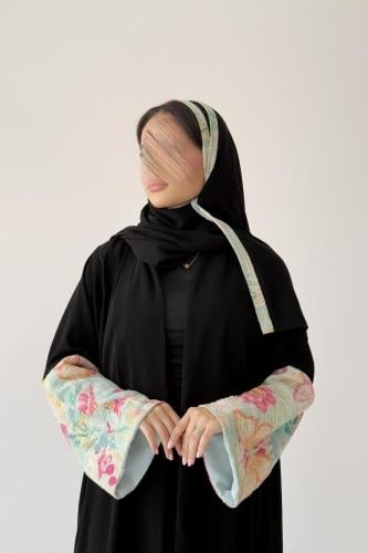 A69-عباية بكم شبك ورود