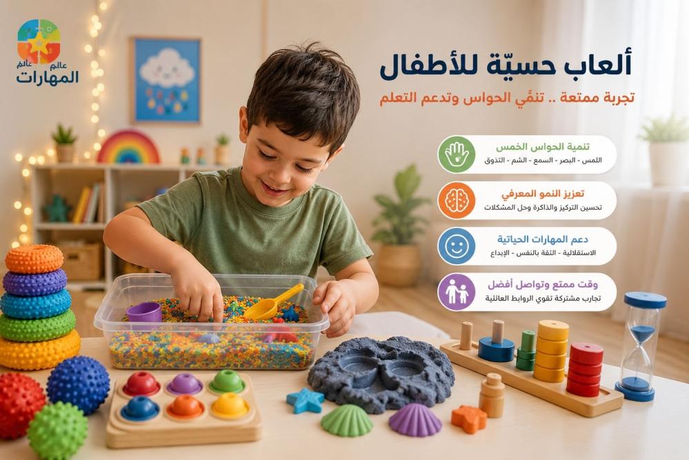 العاب حسية للاطفال: 15 لعبة منزلية لتنظيم الحواس وتنمية الذكاء