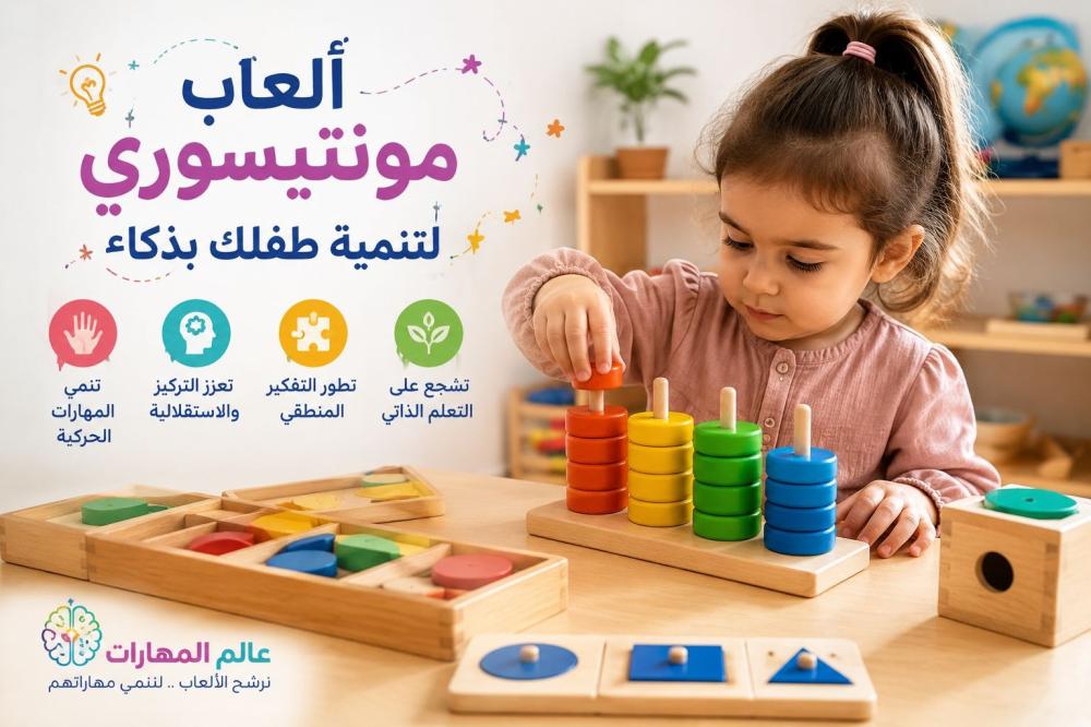 العاب مونتيسوري للاطفال: أفضل الألعاب الخشبية لكل عمر (من سنة إلى 6 سنوات)