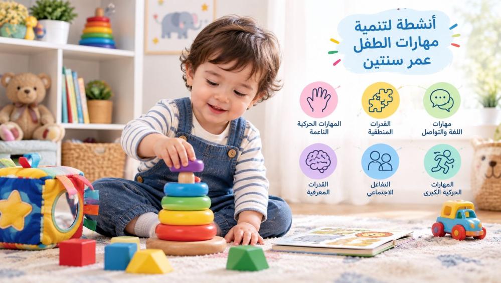 انشطة لتنمية مهارات الطفل عمر سنتين
