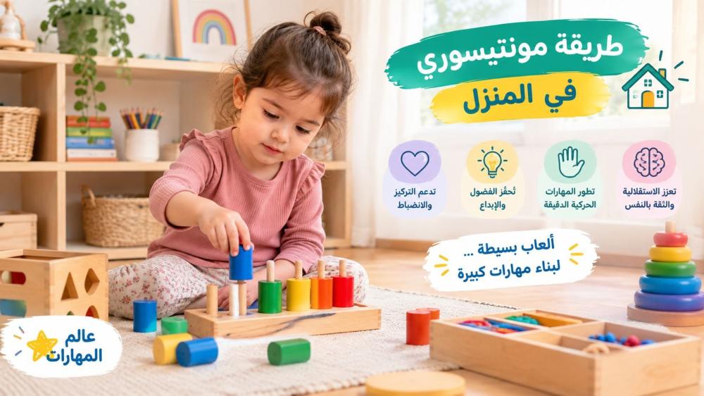 طريقة مونتيسوري في المنزل