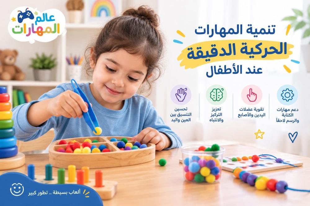 تنمية المهارات الحركية الدقيقة عند الاطفال