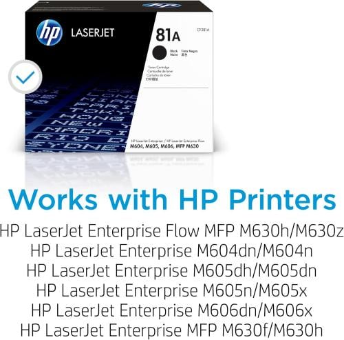 خرطوشة حبر ليزر جيت اسود اصلية لطابعة hp 81موديل C...