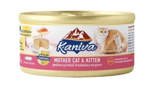 كانيفا طعام رطب للقطط الأم وصغارها بالدجاج مع التونة 80 جم