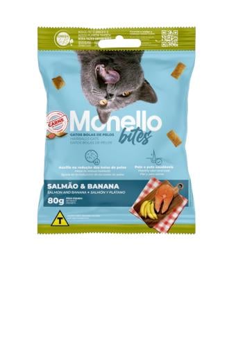 مكافات للقطط مونيلو لكرات الشعر - سلمون و موز 80جم