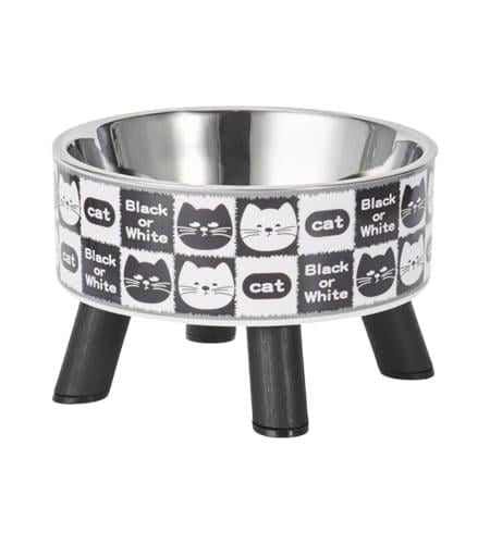 صحن اكل استليس مرتفع كبير