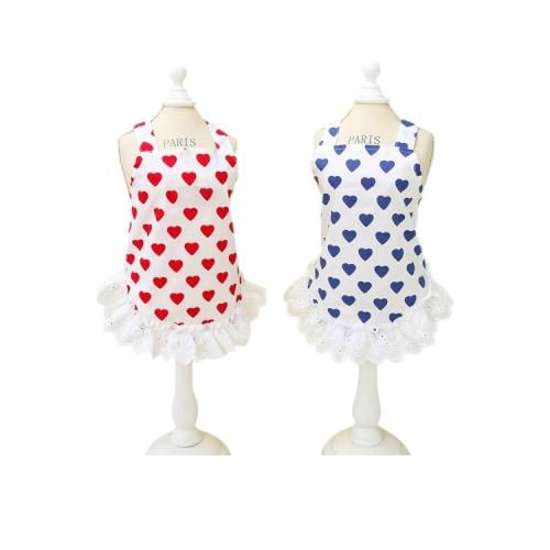 ملابس قطط بنقشه قلوب مقاسات مختلفة