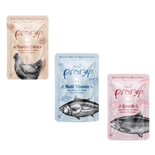 كرتون برامي طعام رطب للقطط الصغيرة 12ظرف مشكل