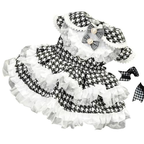 ملابس قطط وكلاب كروهات ابيض واسود مقاس xs