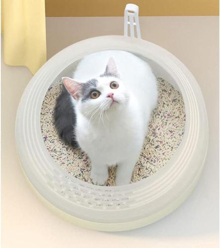 صحن رمل للقطط بلاستيك كبير