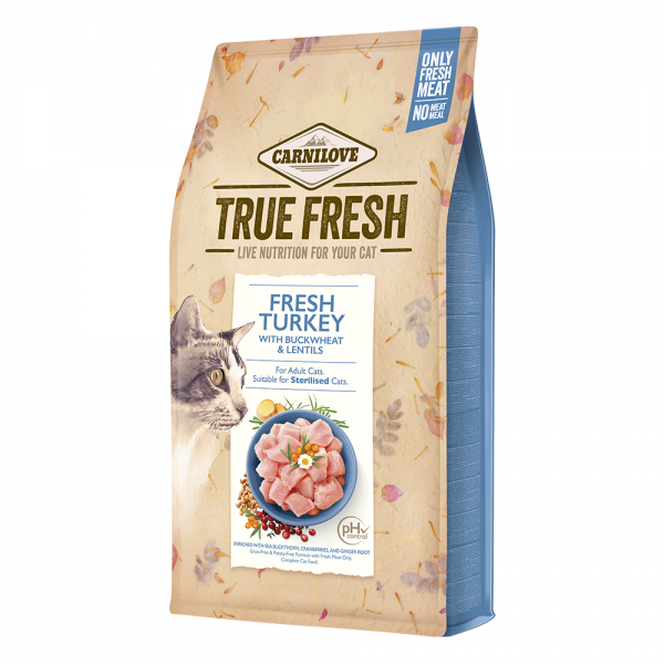Carnilove True Fresh cat food in Turkish for sterilized cats
