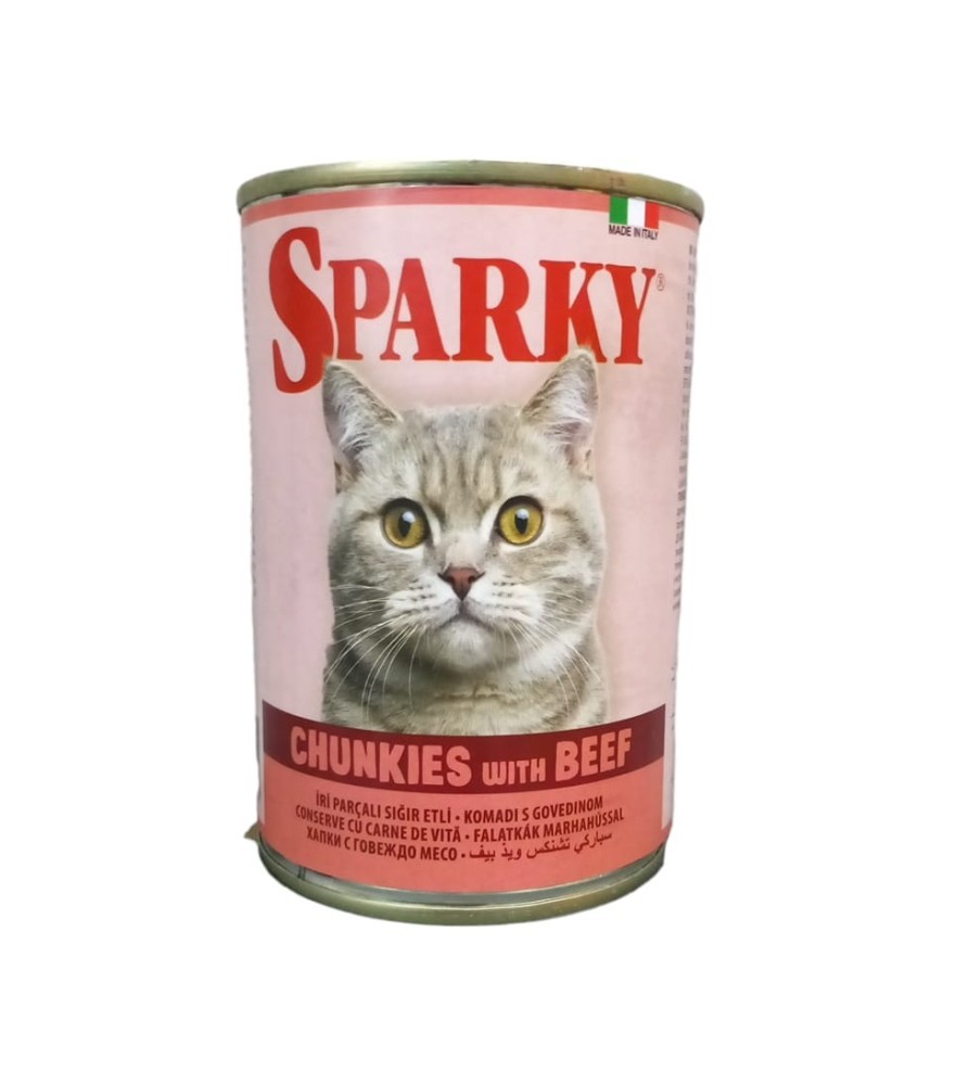 Sparky cat food 415 grams with meat