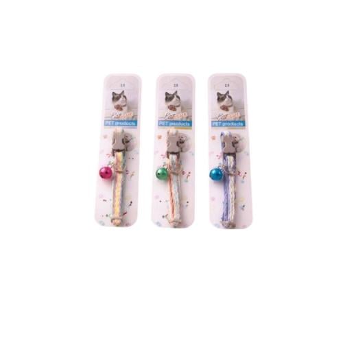 طوق قطط مع جرس الوان متعدده