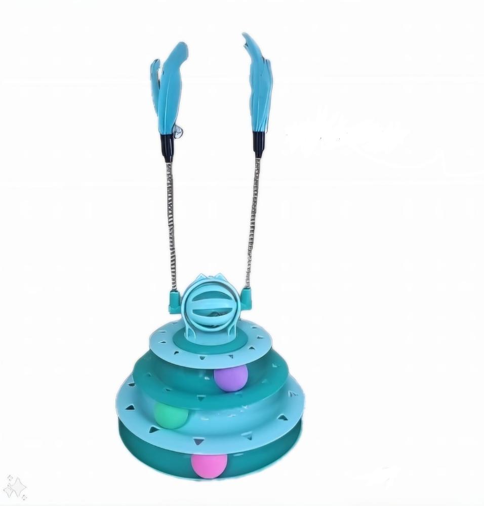 3-tier pyramid cat toy with balls - Hamtaro Store Pet Supplies in Saudi  Arabia for Cats Dogs and Birds