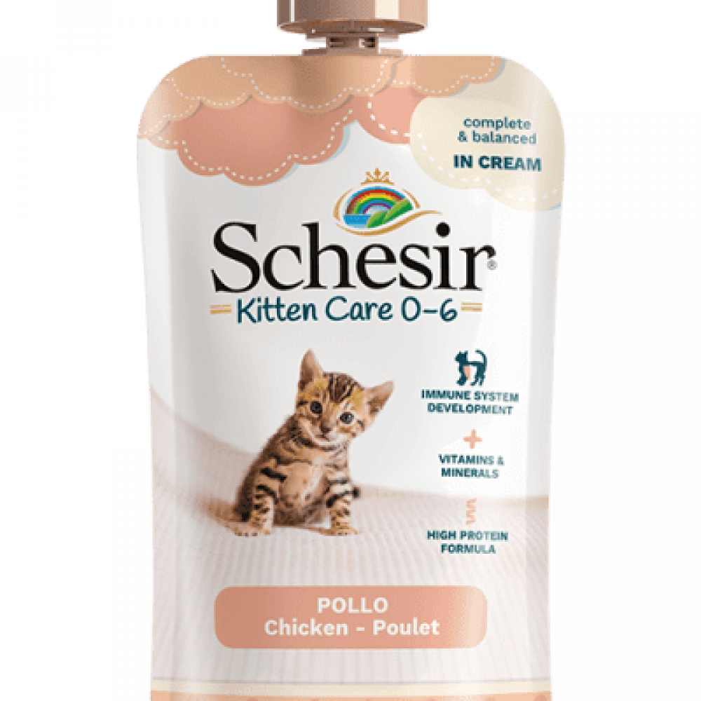 Shezar, the best wet food with chicken to care for small cats, Kitten, 150 grams