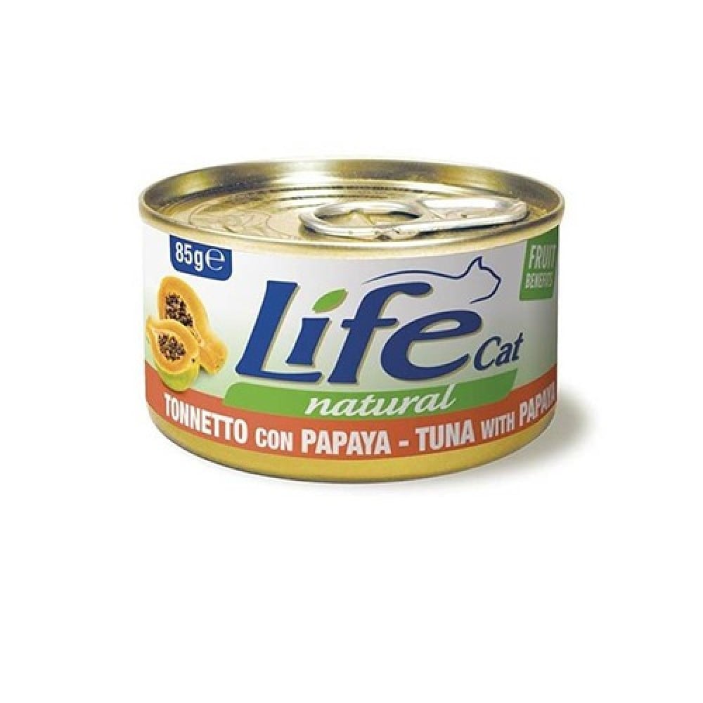 Life Cat Canned Tuna with Papaya Wet Cat Food 85 Grams