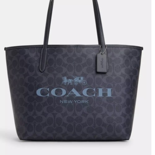 Coach-City Tote In Signature Canvas