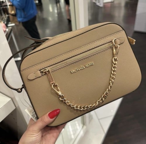 Muchael Kors-Jet Set Large Saffiano Leather Crossb...