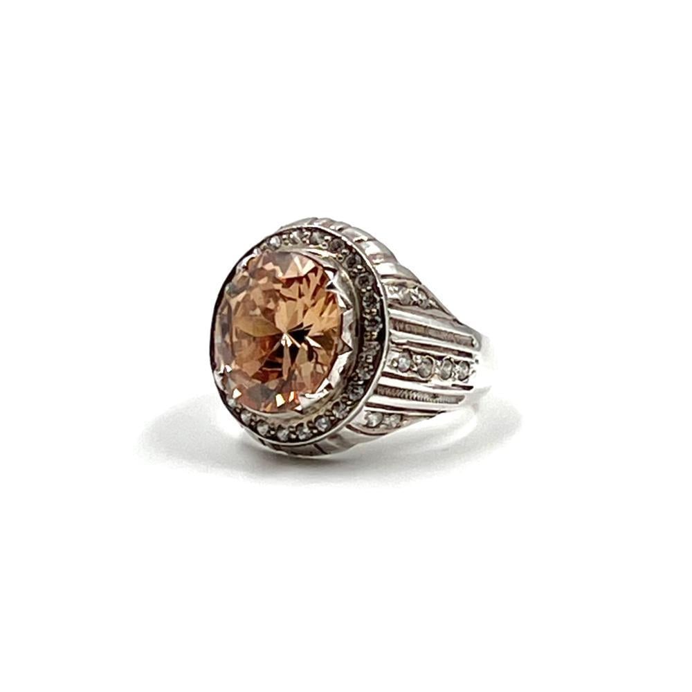 خاتم فضة 925 حجر زركون رجالي بنقشة مختلفة – تصميم أنيق