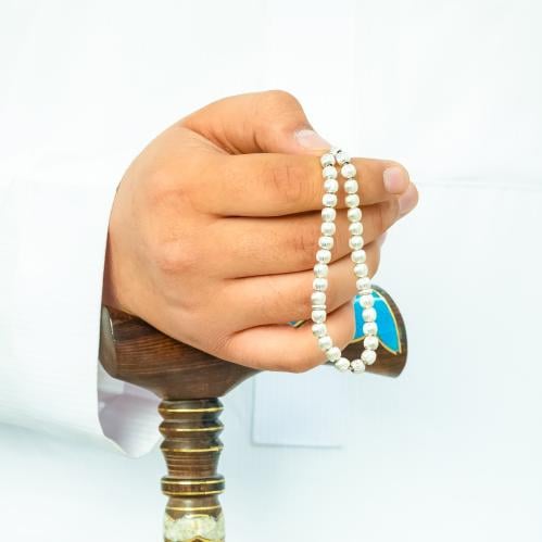 سبحة فضة عيار 925 العدد 33