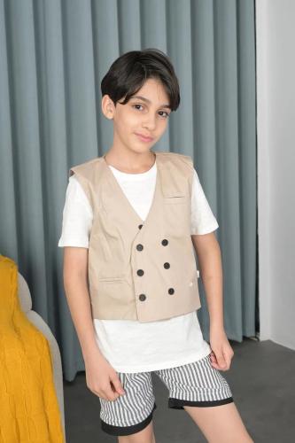 تيشيرت ابيض اطفال مع سديري بيج 2948